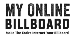 My online billboard logo with tag line 420 x 210