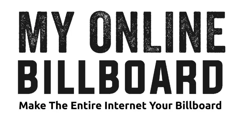 My online billboard logo with tag line 420 x 210